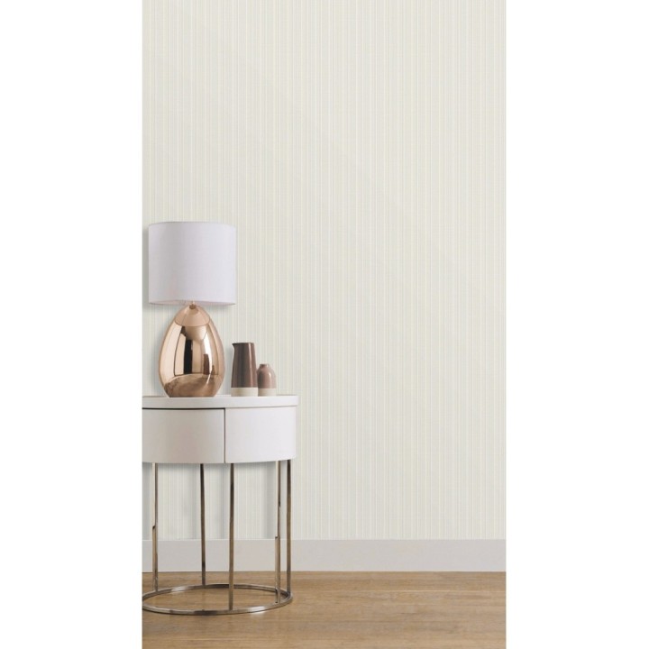 Papel pintado de rayas finas efecto textil texturizado estilo francés - Lutecia Fabric 681722