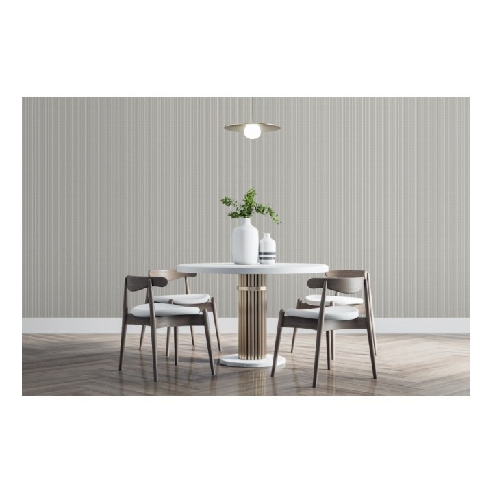 Papel pintado de rayas finas efecto textil texturizado estilo francés - Lutecia Fabric 681726