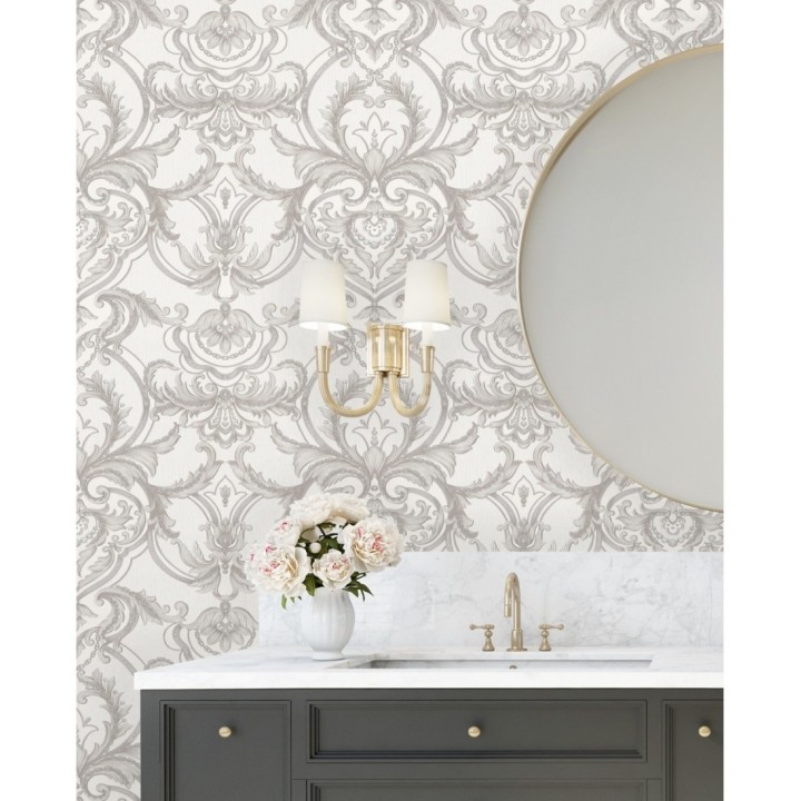 Papel pintado damasco italiano con ornamentos lujosos - Antonella 681727