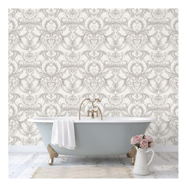 Papel pintado damasco italiano con ornamentos lujosos - Antonella 681727