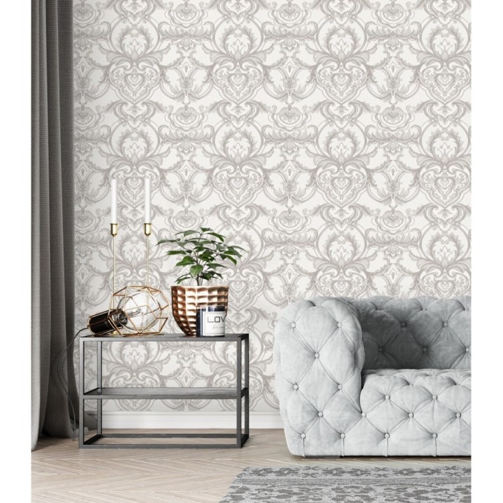 Papel pintado damasco italiano con ornamentos lujosos - Antonella 681727