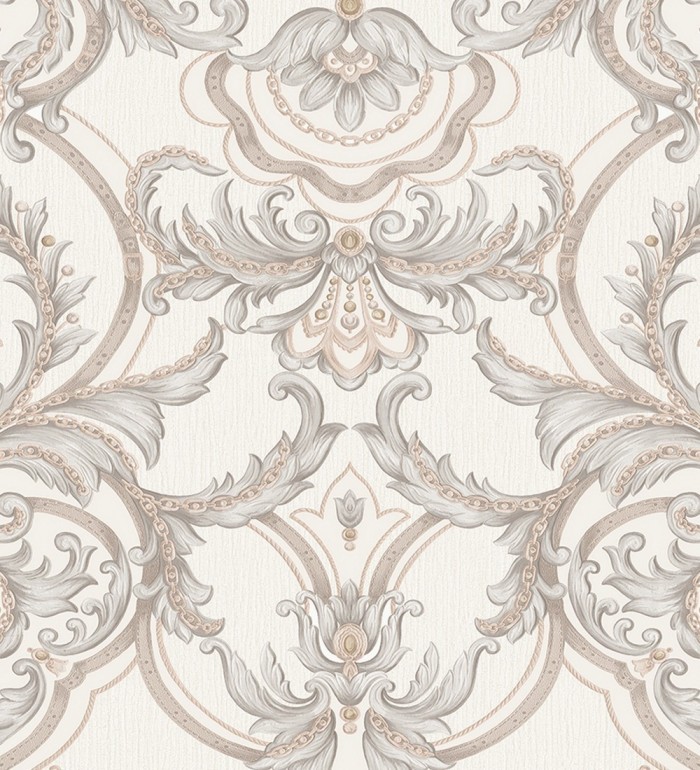 Papel pintado damasco italiano con ornamentos lujosos - Antonella 681728