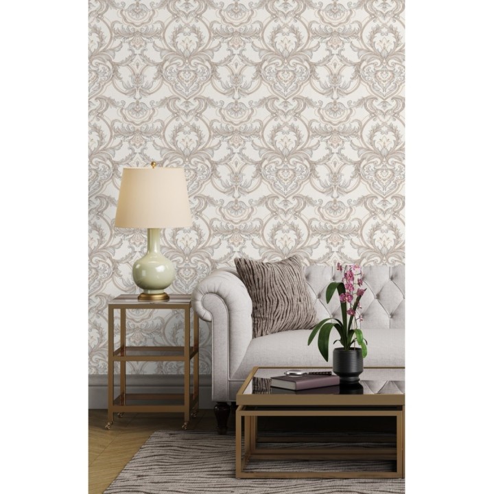 Papel pintado damasco italiano con ornamentos lujosos - Antonella 681728