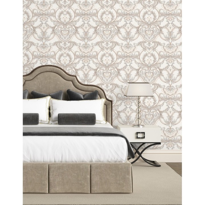 Papel pintado damasco italiano con ornamentos lujosos - Antonella 681728