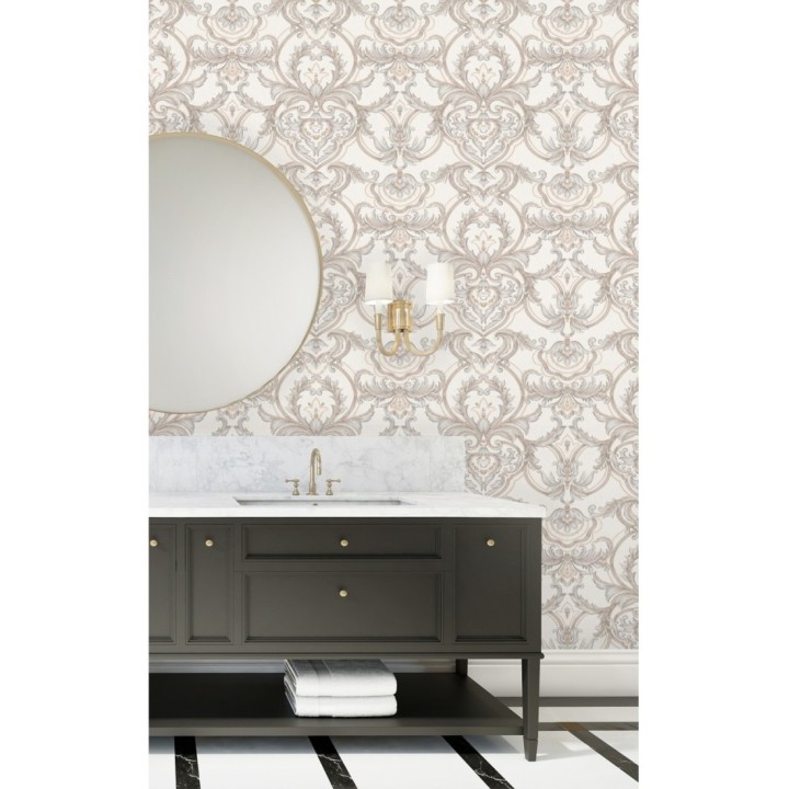 Papel pintado damasco italiano con ornamentos lujosos - Antonella 681728