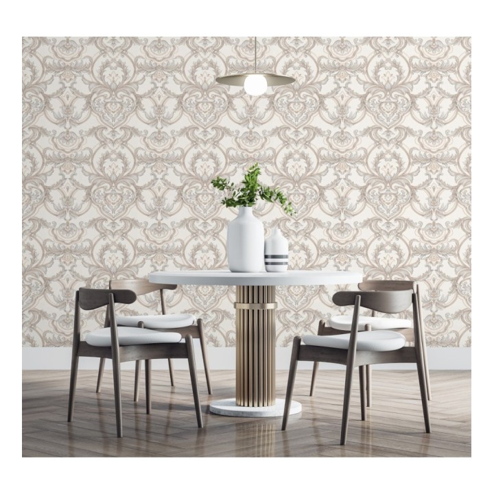 Papel pintado damasco italiano con ornamentos lujosos - Antonella 681728