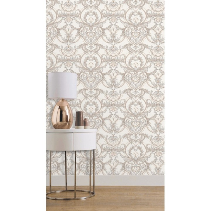 Papel pintado damasco italiano con ornamentos lujosos - Antonella 681728