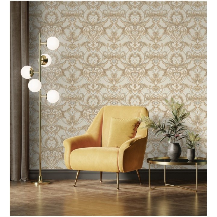 Papel pintado damasco italiano con ornamentos lujosos - Antonella 681729