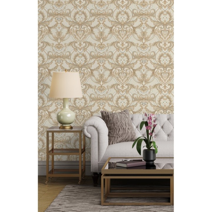 Papel pintado damasco italiano con ornamentos lujosos - Antonella 681729