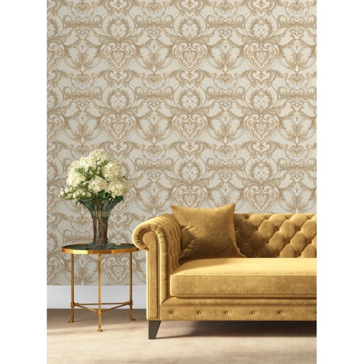 Papel pintado damasco italiano con ornamentos lujosos - Antonella 681729