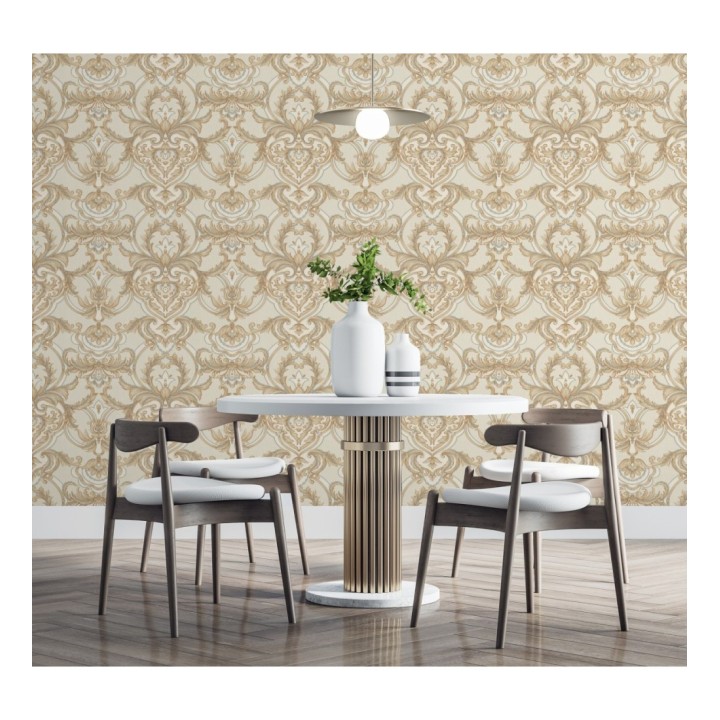 Papel pintado damasco italiano con ornamentos lujosos - Antonella 681729