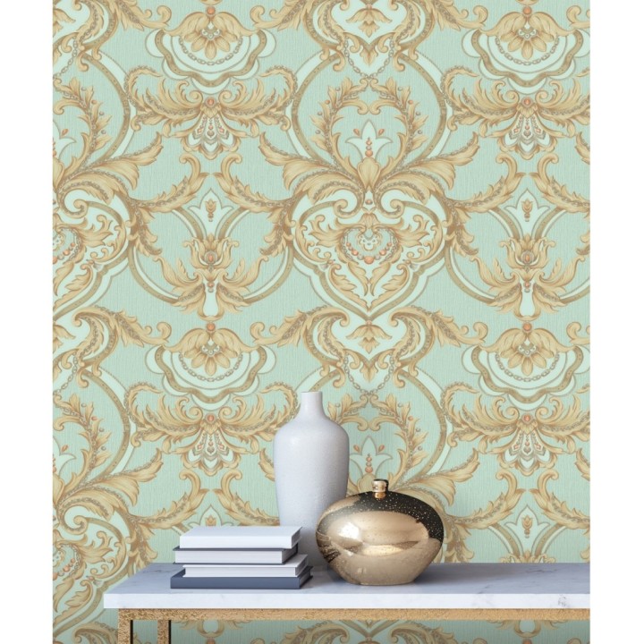 Papel pintado damasco italiano con ornamentos lujosos - Antonella 681730