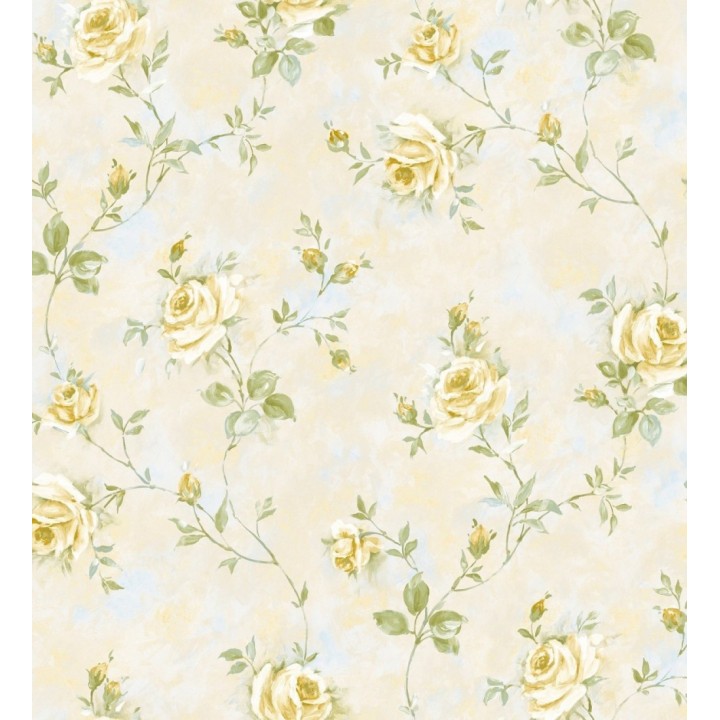 Papel pintado flores románticas estilo vintage vinílico - Campo dei Fiori 121420