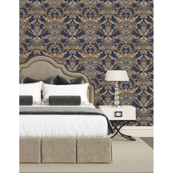 Papel pintado damasco italiano con ornamentos lujosos - Antonella 681731