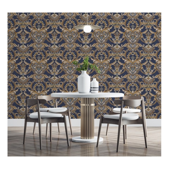 Papel pintado damasco italiano con ornamentos lujosos - Antonella 681731