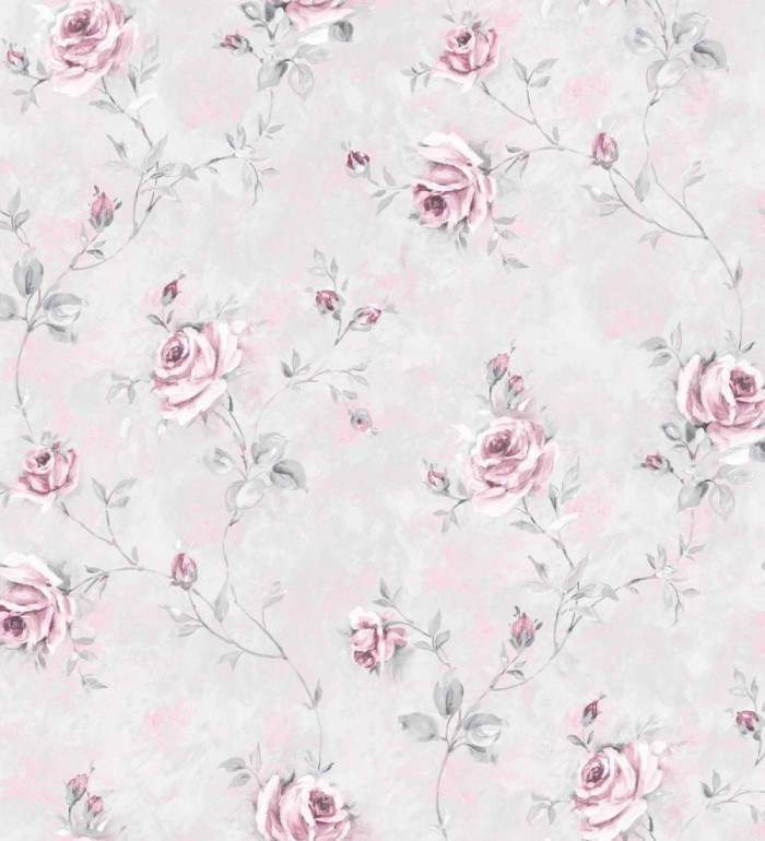 Papel pintado flores románticas estilo vintage vinílico - Campo dei Fiori 121422