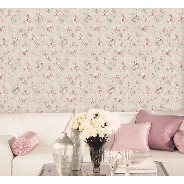 Papel pintado flores románticas estilo vintage vinílico - Campo dei Fiori 121422