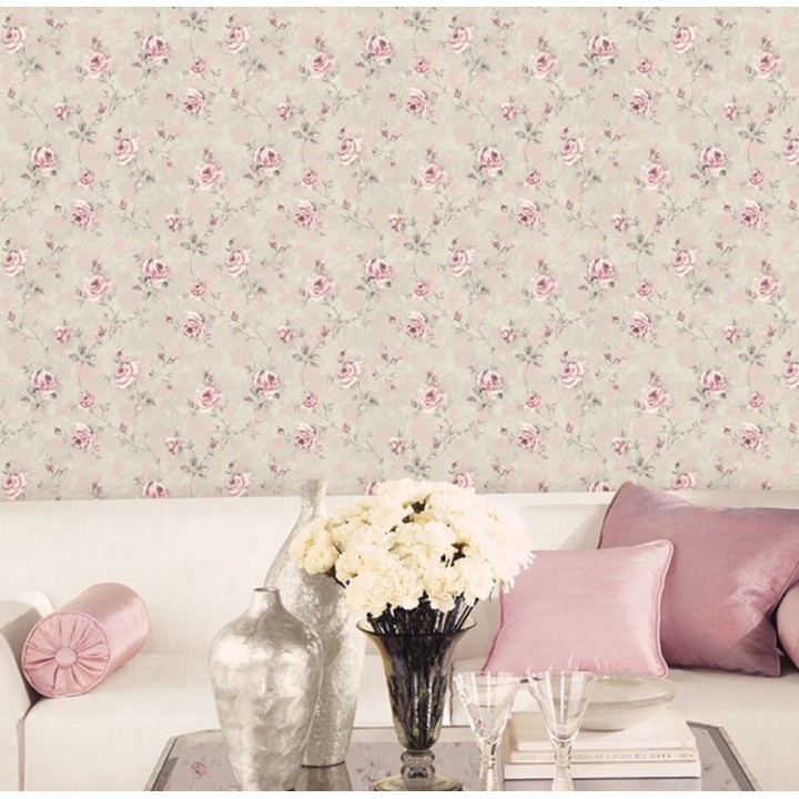 Papel pintado flores románticas estilo vintage vinílico - Campo dei Fiori 121422