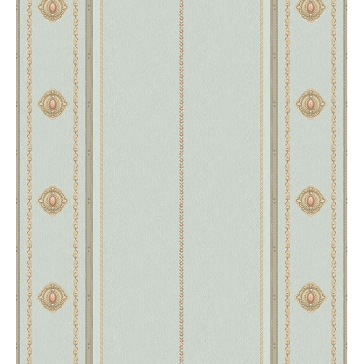 Papel pintado de rayas con ornamentos lujosos en relieve - Antonella Stripes 681735