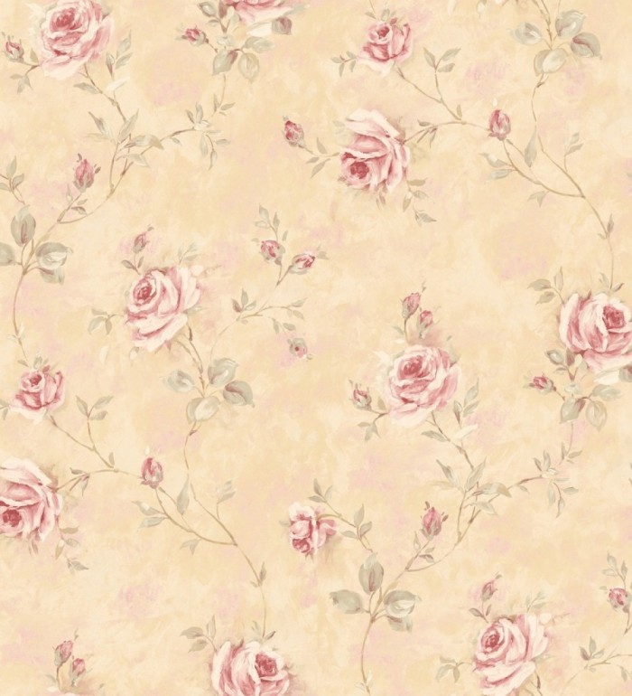 Papel pintado flores románticas estilo vintage vinílico - Campo dei Fiori 121423