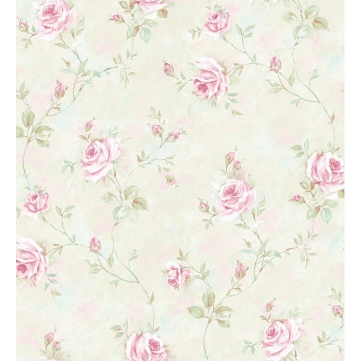 Papel pintado flores románticas estilo vintage vinílico - Campo dei Fiori 121424