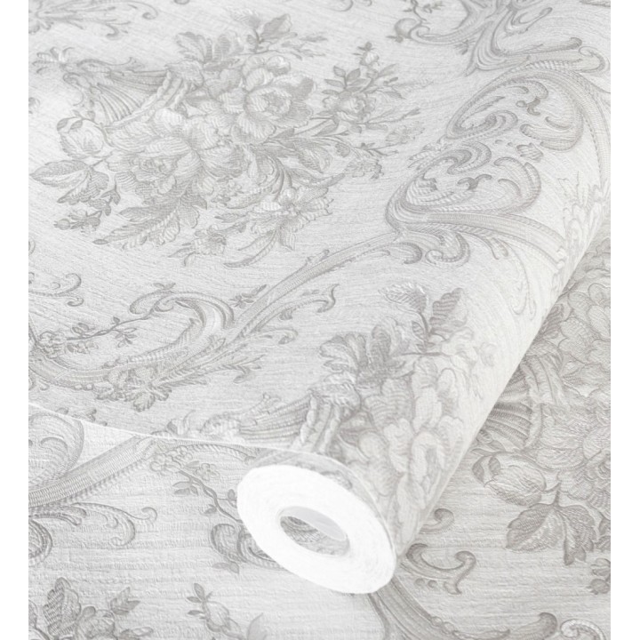 Papel pintado damasco clásico efecto textil con relieve - Senza 681737