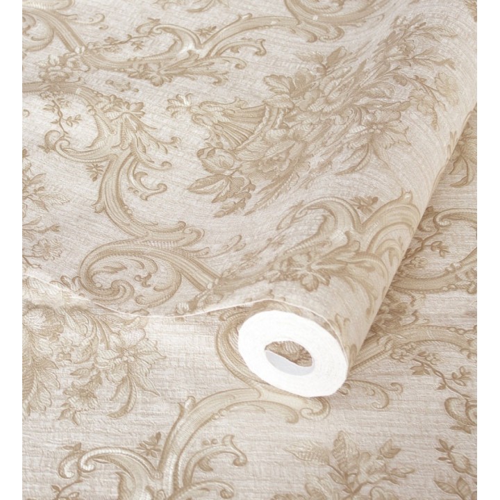 Papel pintado damasco clásico efecto textil con relieve - Senza 681738