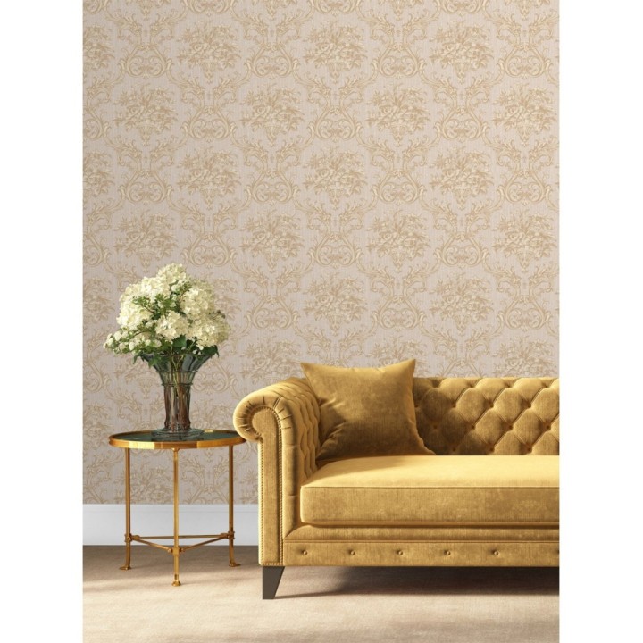 Papel pintado damasco clásico efecto textil con relieve - Senza 681738