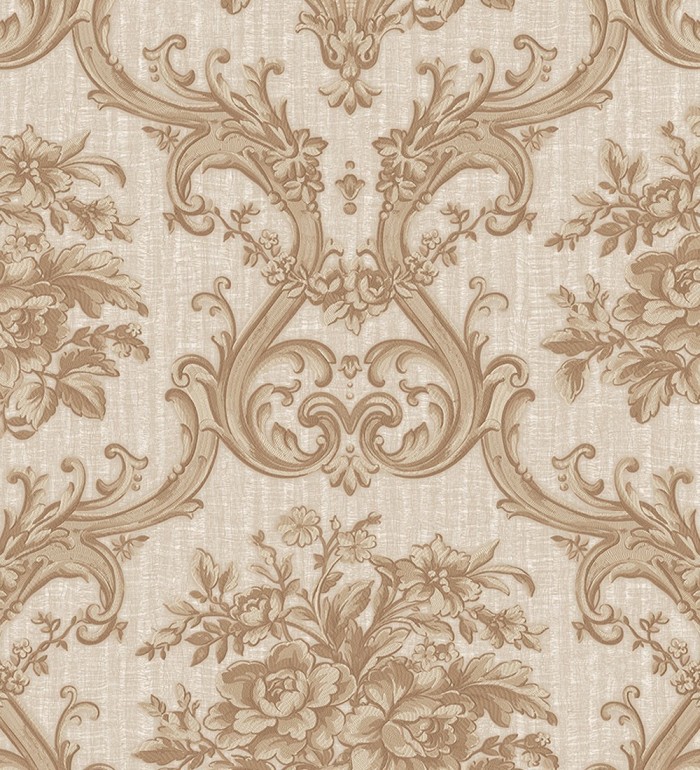Papel pintado damasco clásico efecto textil con relieve - Senza 681739