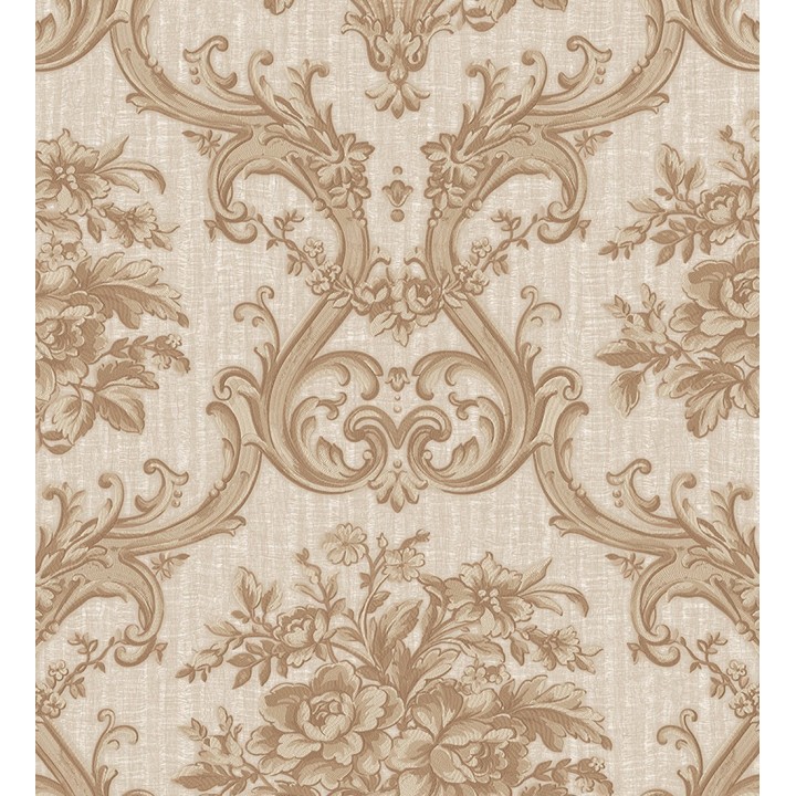 Papel pintado damasco clásico efecto textil con relieve - Senza 681739