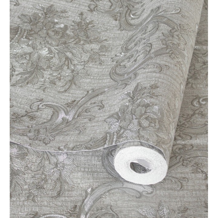 Papel pintado damasco clásico efecto textil con relieve - Senza 681740