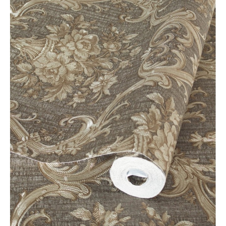 Papel pintado damasco clásico efecto textil con relieve - Senza 681741