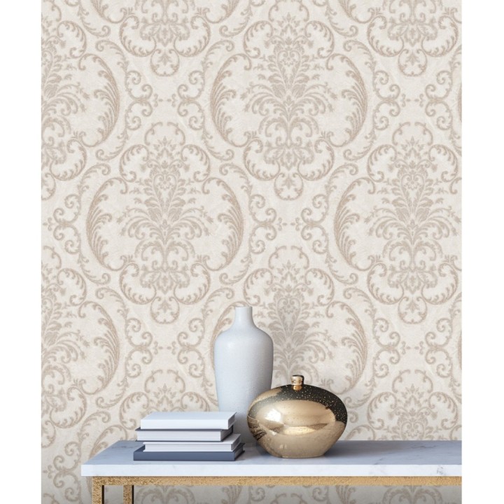 Papel pintado damasco estilo árabe con relieve efecto textil - Samarcanda 681748