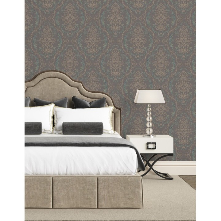 Papel pintado damasco estilo árabe con relieve efecto textil - Samarcanda 681749