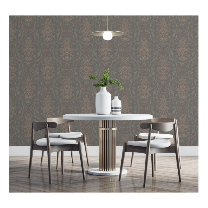 Papel pintado damasco estilo árabe con relieve efecto textil - Samarcanda 681749