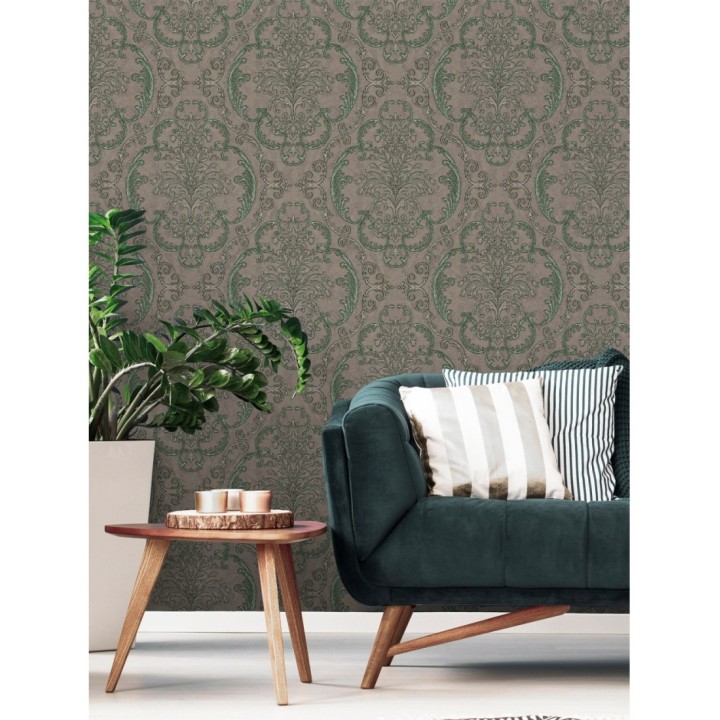 Papel pintado damasco estilo árabe con relieve efecto textil - Samarcanda 681750