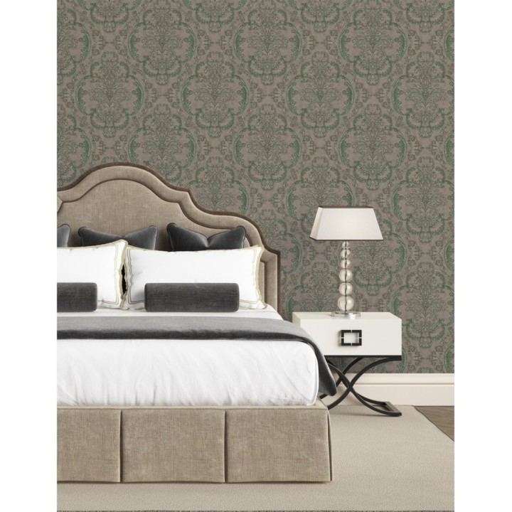 Papel pintado damasco estilo árabe con relieve efecto textil - Samarcanda 681750