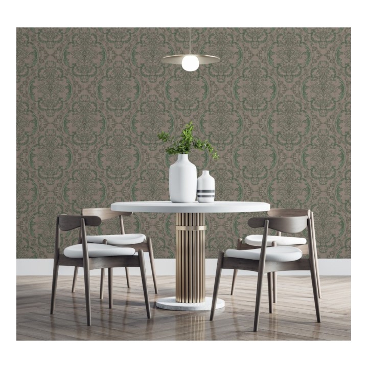 Papel pintado damasco estilo árabe con relieve efecto textil - Samarcanda 681750