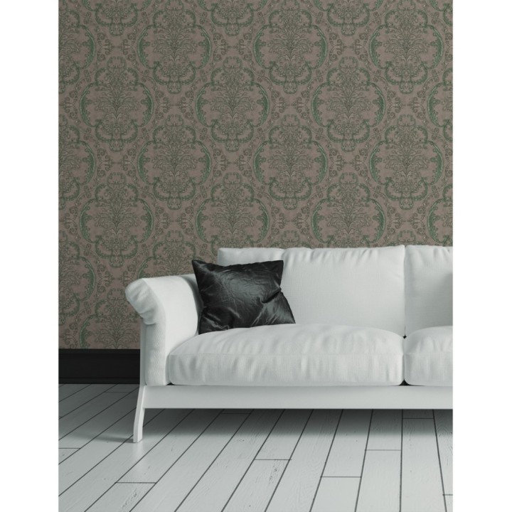 Papel pintado damasco estilo árabe con relieve efecto textil - Samarcanda 681750