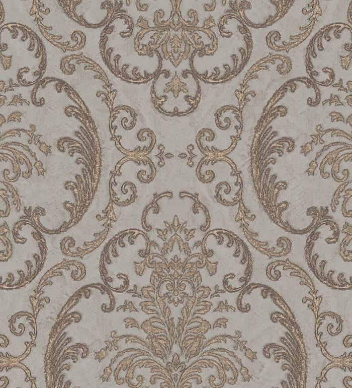 Papel pintado damasco estilo árabe con relieve efecto textil - Samarcanda 681751