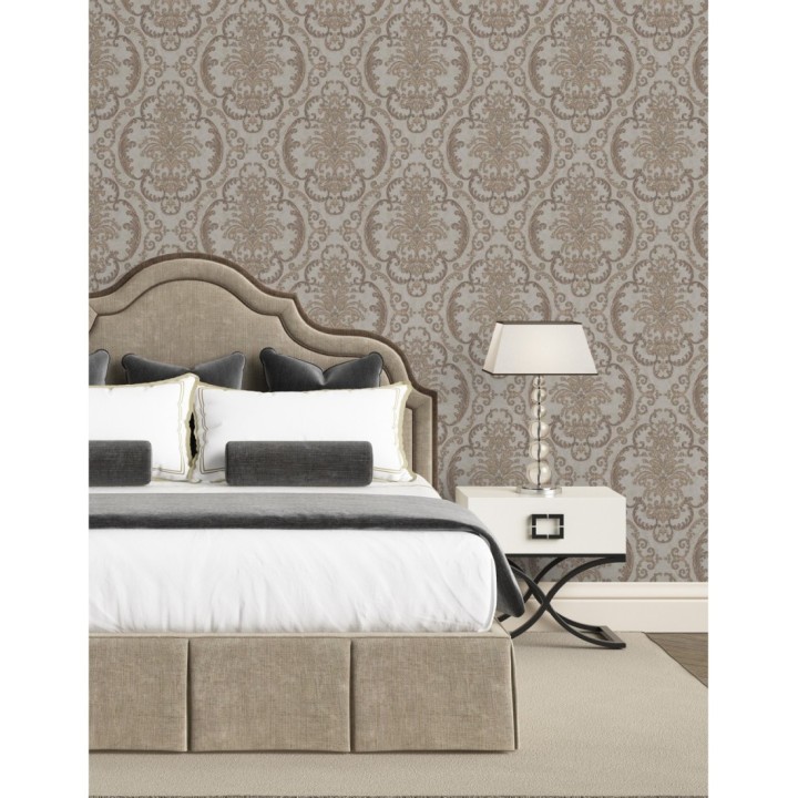 Papel pintado damasco estilo árabe con relieve efecto textil - Samarcanda 681751