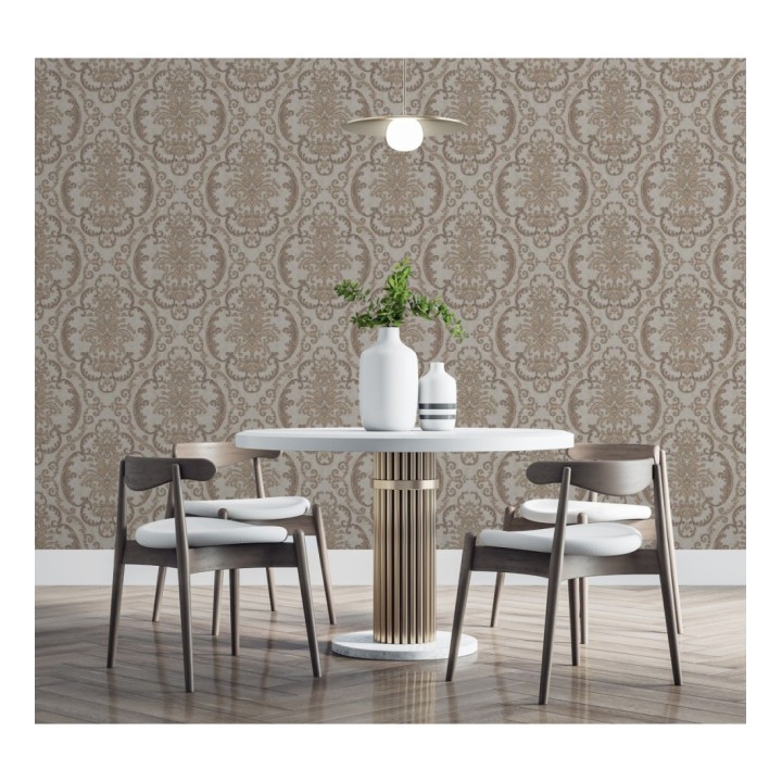 Papel pintado damasco estilo árabe con relieve efecto textil - Samarcanda 681751