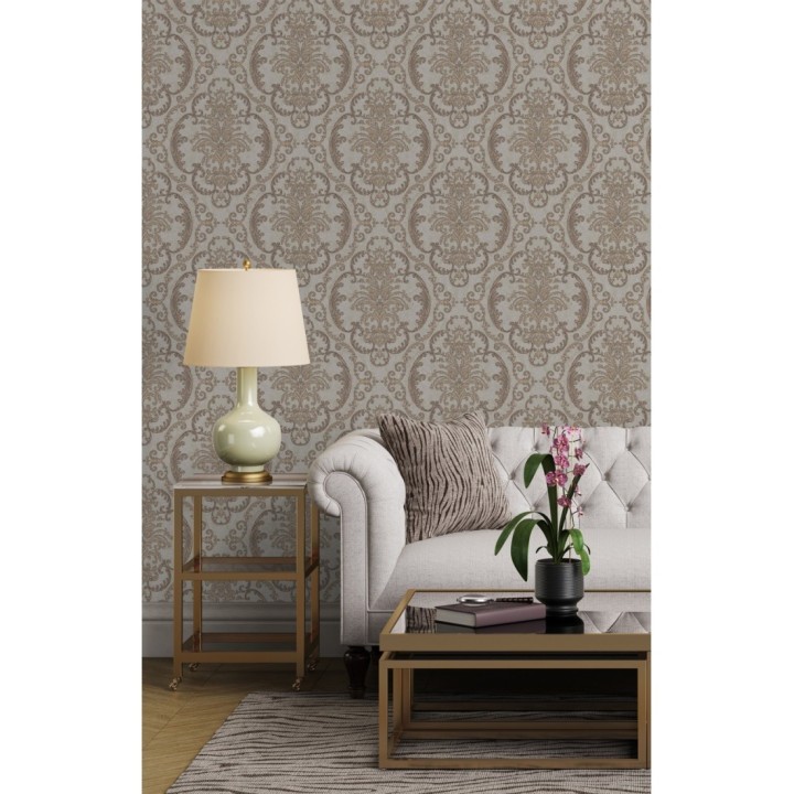 Papel pintado damasco estilo árabe con relieve efecto textil - Samarcanda 681751