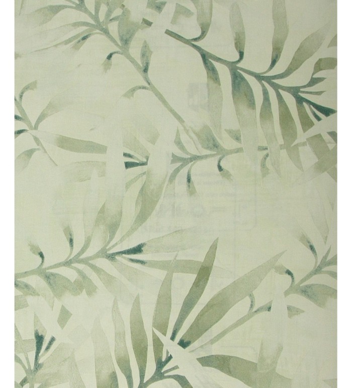 Papel pintado hojas de elecho artísticas tropicales verde - Capital Garden 121450