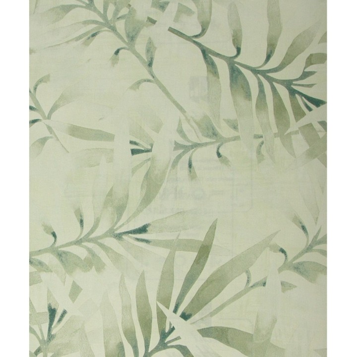 Papel pintado hojas de elecho artísticas tropicales verde - Capital Garden 121450