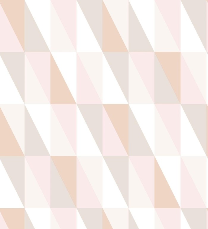 Papel pintado geométrico juvenil tonos rosas - Cloted 681758