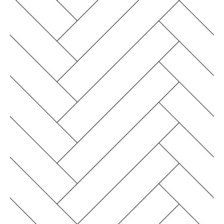 Papel pintado espiga de listones de madera pintados en blanco - Zander Spike 681760