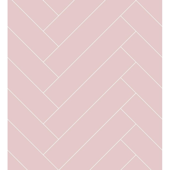 Papel pintado espiga de listones de madera pintados en rosa - Zander Spike 681761