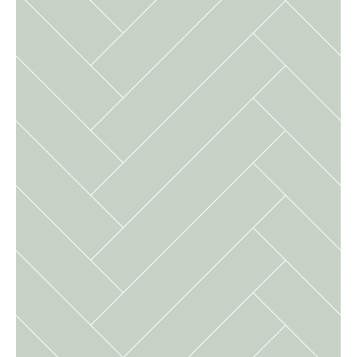 Papel pintado espiga de listones de madera pintados en verde - Zander Spike 681762