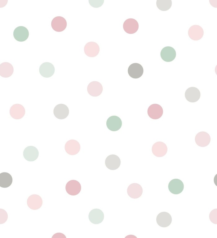 Papel pintado de lunares multicolor diseño juvenil - Stacy Dots 681779